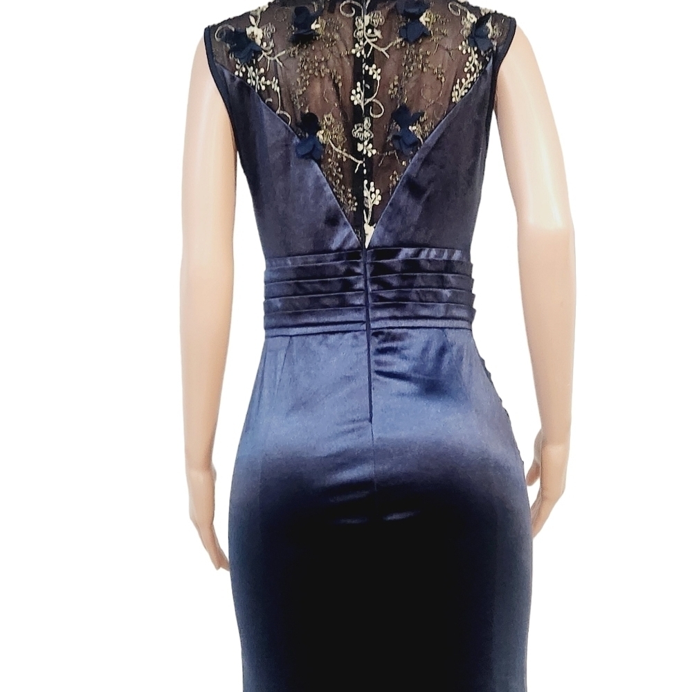 Vfshow Womens Ruched Ruffle High Slit Formal Dress As M - Picture 13 of 16